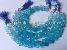 Blue Chalcedony Faceted Drops